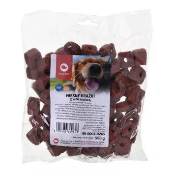 Snack per cani MACED Meat Discs con manzo 500 g – snack complementare, 12 % proteine, 8 % grassi, 20 % umidità