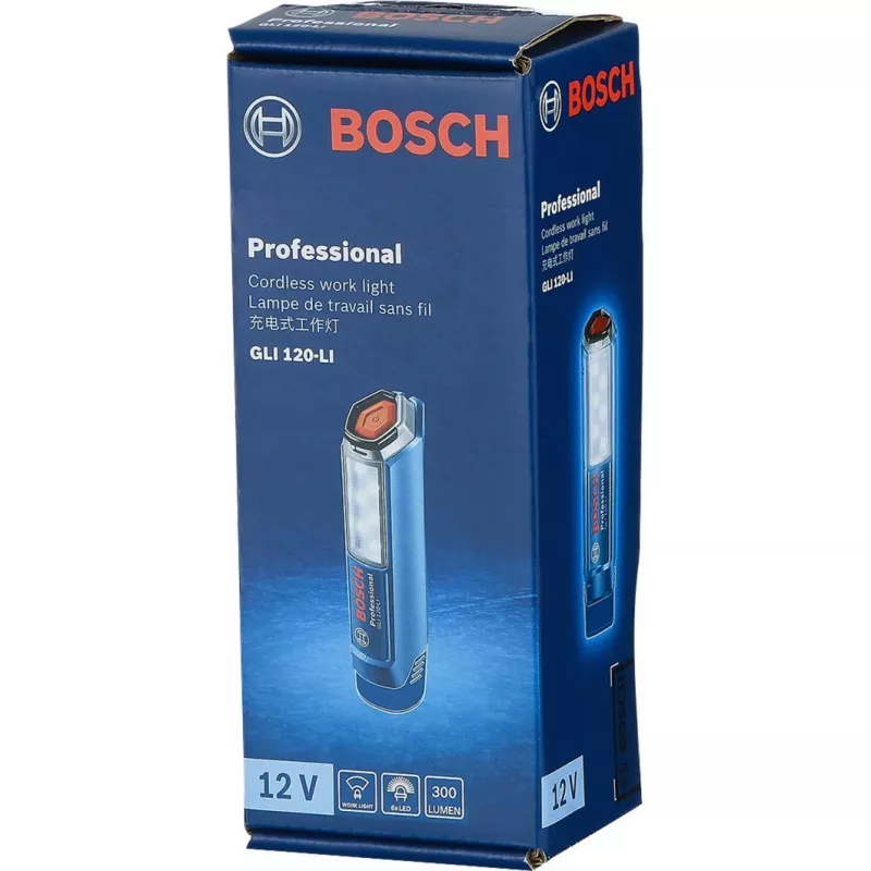 Bosch Professional GLI 12V-300 06014A1000 lampada da lavoro a batteria, 300 lm, blu (senza batteria e caricabatterie)