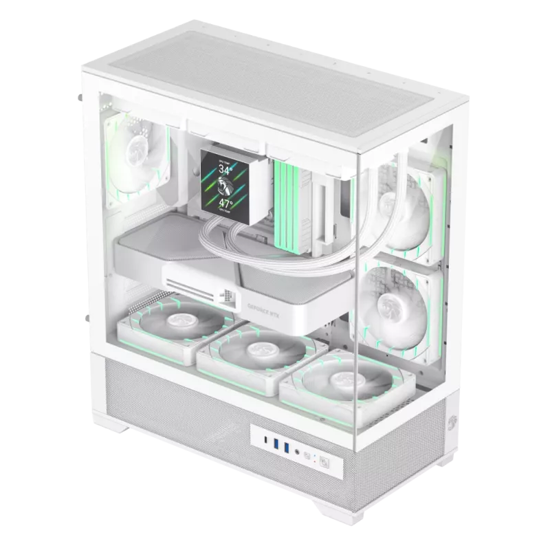 Case Gamemax | VISTA 2 AW | bianco | Midi-Tower | alimentatore non incluso