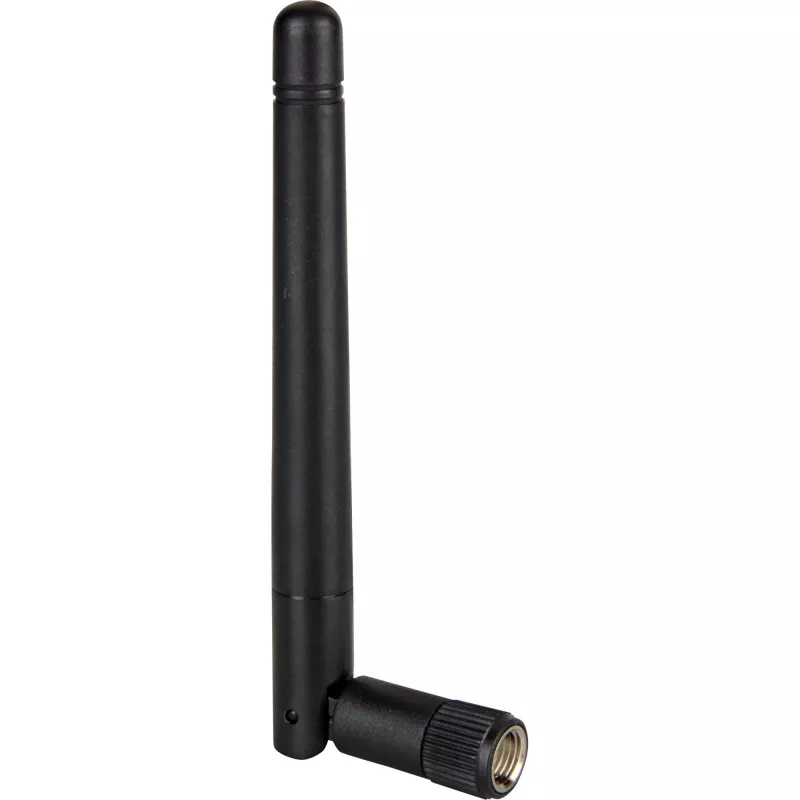 Delock 88339 antenna Wi-Fi 802.11 b/g/n, RP-SMA, 2 dBi, omnidirezionale, con snodo orientabile, nera