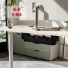 Canalina portacavi sottoscrivania MACLEAN MC-106B — nero, ABS, carico massimo 5 kg