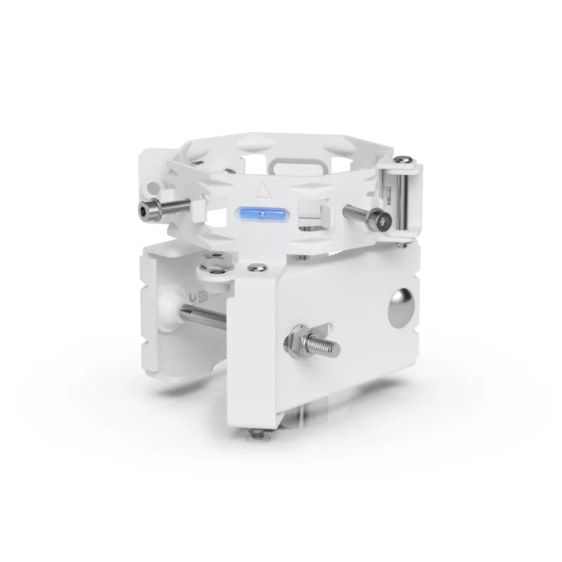 Ubiquiti UACC-Wave-AP-Micro-Mount staffa di montaggio su palo per 4 Wave AP Micro, acciaio inox, palo 25–76 mm, bianca