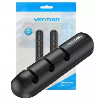 Vention organizzatore cavi 5 porte, 2 pz., nero