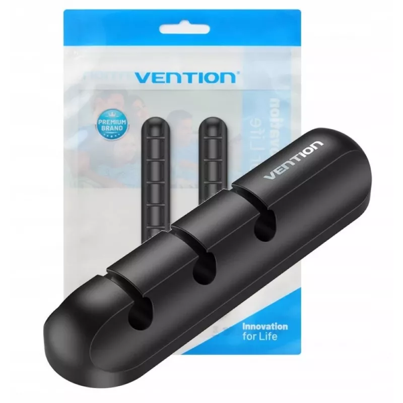 Vention organizzatore cavi 5 porte, 2 pz., nero