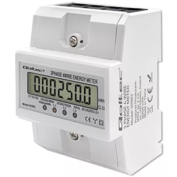 Contatore elettronico trifase QOLTEC 50992 400V 100A
