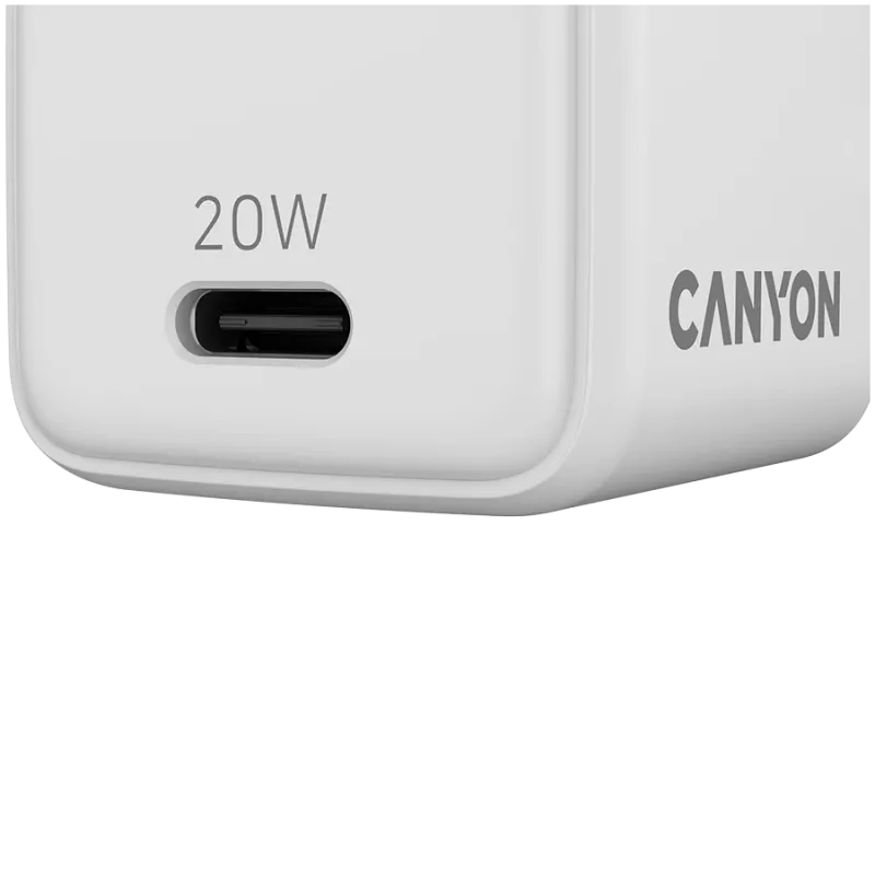 Caricabatterie CANYON CU20C GaN 20W 1xPD EU bianco