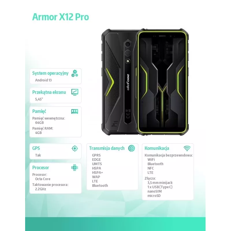Smartphone Ulefone Armor X12 3GB/32GB senza caricabatterie
