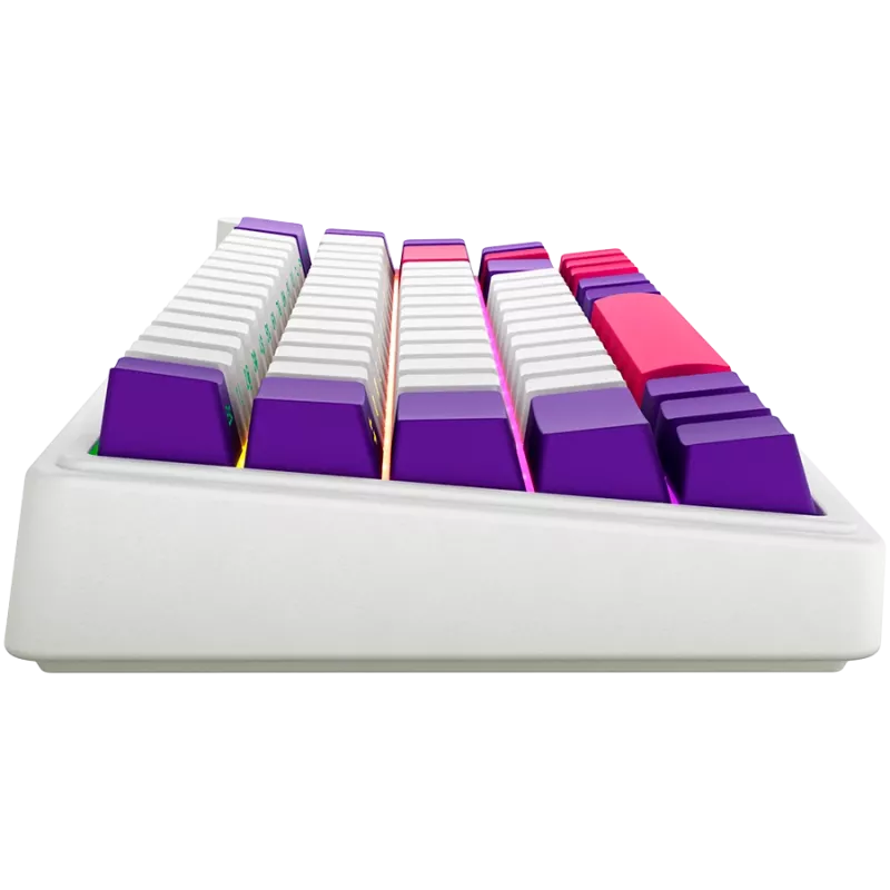 LORGAR KBP70MW, tastiera da gaming meccanica wireless 65% Pro, bianco, layout EN