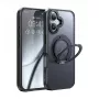 Custodia protettiva con MagSafe McDodo PC-4931 per iPhone 16 Plus con supporto integrato — nero