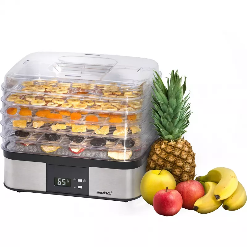 Steba ED 5 Essiccatore per alimenti, 350 W, Acciaio inox/Nero