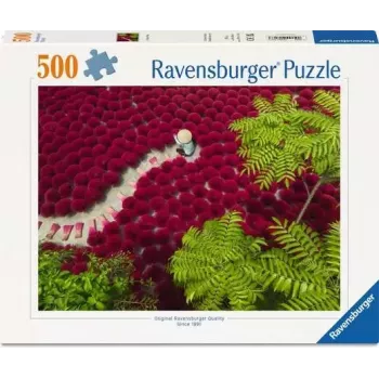 Puzzle Ravensburger Ein Meer aus Rot — 500 pezzi, arte, dai 12 anni