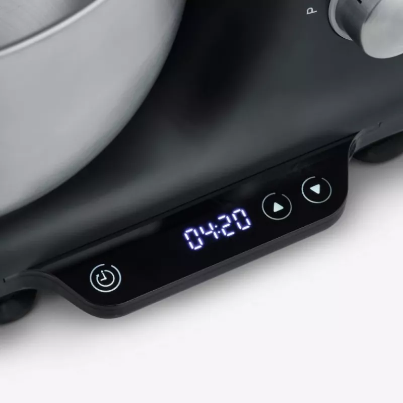 Robot da cucina Severin KM 3898 1000 W 5,5 L nero acciaio spazzolato argento