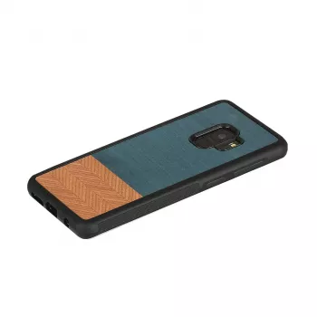 Custodia per smartphone man and wood per Samsung Galaxy S9 Denim nero