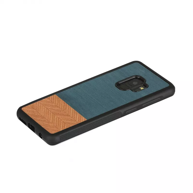 Custodia per smartphone man and wood per Samsung Galaxy S9 Denim nero
