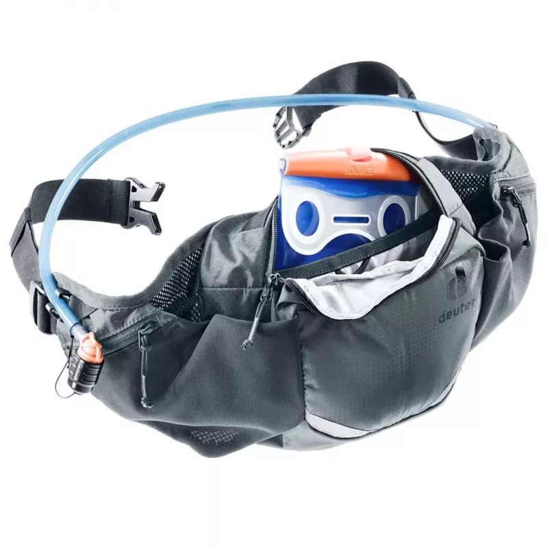 Marsupio DEUTER Pulse 3 compatibile con reni, cintura regolabile, 3 L, grafite, 330 g