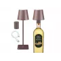 Beper P201UTP113 lampada da tavolo ricaricabile, controllo touch, 2 W, 2000 mAh, acciaio Corten