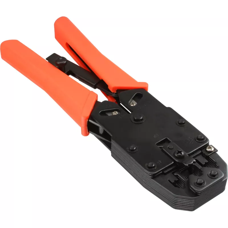 Pinza crimpatrice InLine utensile InLine 74103 per RJ10 RJ11 RJ12 RJ45 DEC