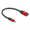 Adattatore USB DeLOCK 60172 connettore maschio USB Type-C su connettore femmina USB Type-A 10 Gbit/s 15 cm rosso metallo