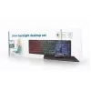 Tastiera full-size cablata con mouse Gembird KBS-UML-01 — USB, QWERTY US, 104 tasti, nero