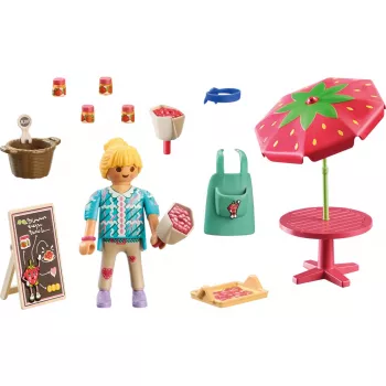 Playmobil Country bancarella della marmellata di fragole fatta in casa