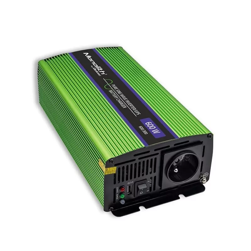 Inverter per auto Qoltec Monolith 600 W verde 12 V