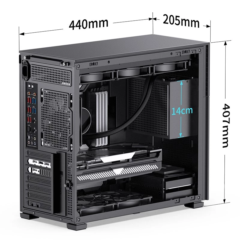 Case PC Jonsbo D41 MESH midi tower nero