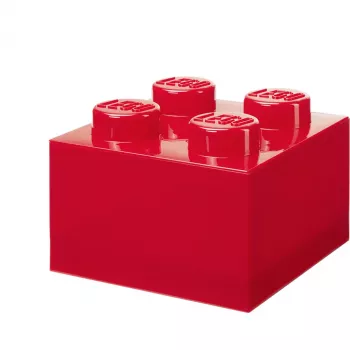 LEGO mattoncino 4 rosso trasparente – mattoncino rosso trasparente 4x2 con stud