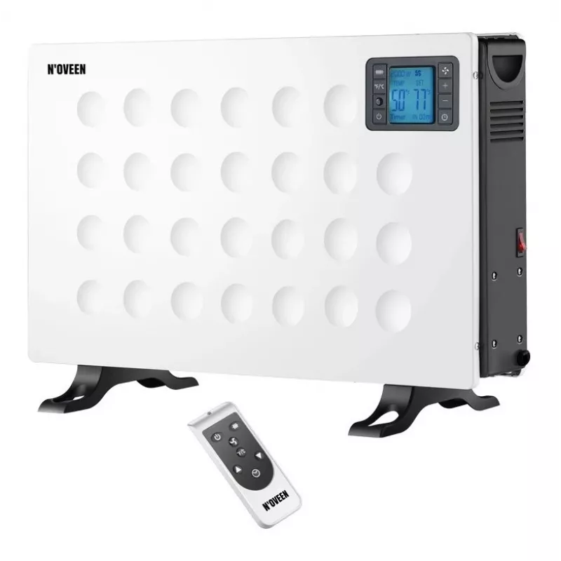 Convettore elettrico NOVEEN CH8000 — 2000 W, 3 livelli di potenza, timer, telecomando, bianco