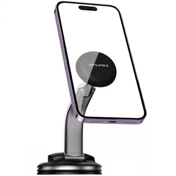 Supporto magnetico per cellulare Awei X45 per montaggio su parabrezza e cruscotto, compatibile con smartphone