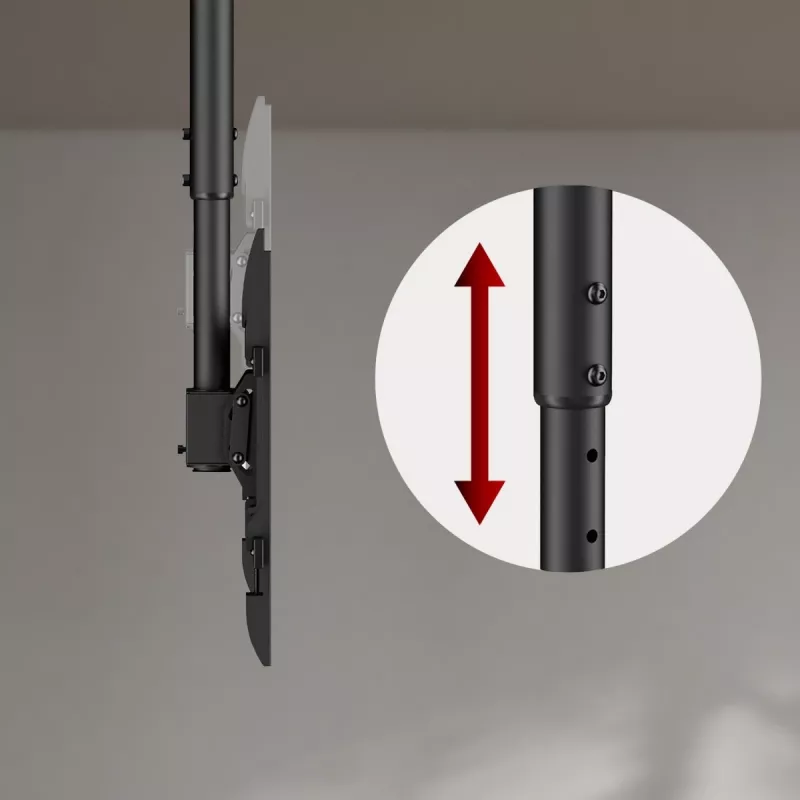 Supporto TV da soffitto MACLEAN MC-112B, portata max. 60 kg, inclinabile e orientabile