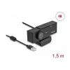 Webcam DeLOCK 96400 8 MP 3840 x 2160 pixel USB 2.0 nero