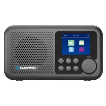 Radio DAB+/FM BLAUPUNKT DR8BK – radiosveglia digitale con FM/DAB+, Bluetooth 5.3, 2 W, 1800 mAh, funzione di ricarica USB, nero