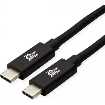 ROLINE Cavo USB4 Gen2x2 20Gbit/s C-C ST/ST 240W 3m - Cavo - Digitale/Dati (11.02.9088)