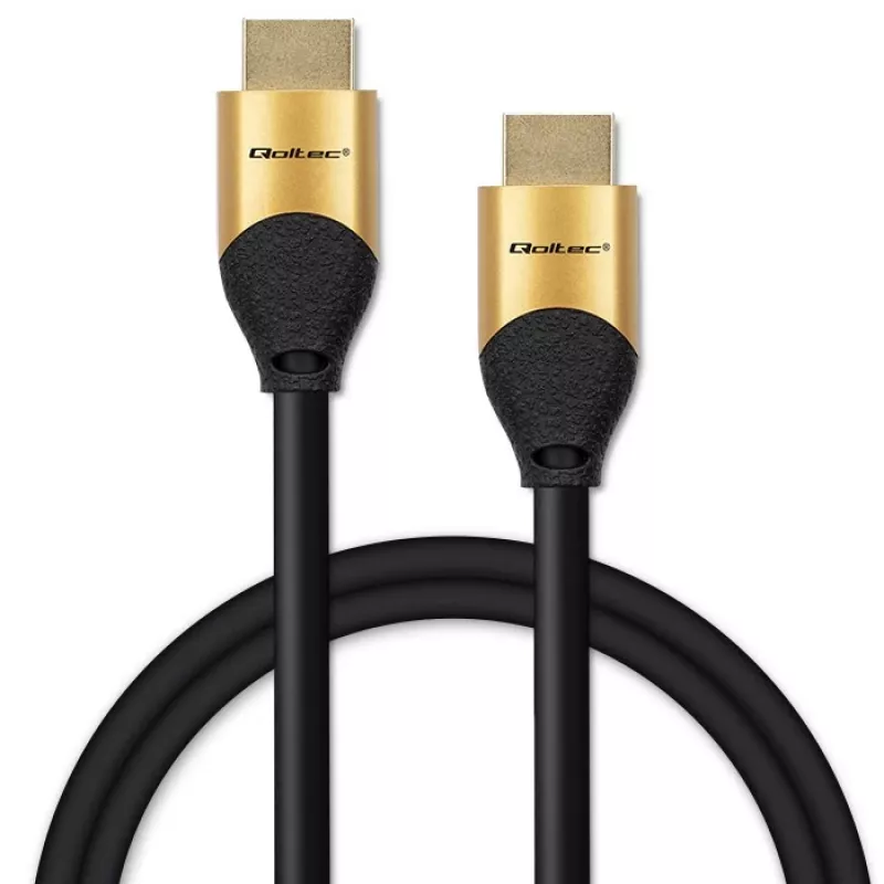Qoltec 50355 cavo HDMI v2.1 Ultra High Speed 8K | 60Hz | 28AWG | GOLD | 2m
