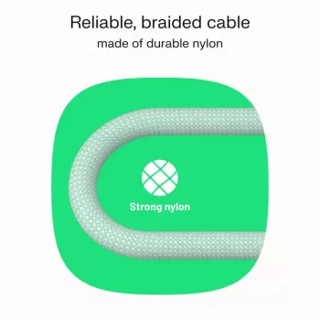 Cavo USB-C-USB-C PowerStream 100W intrecciato 1,2m bianco