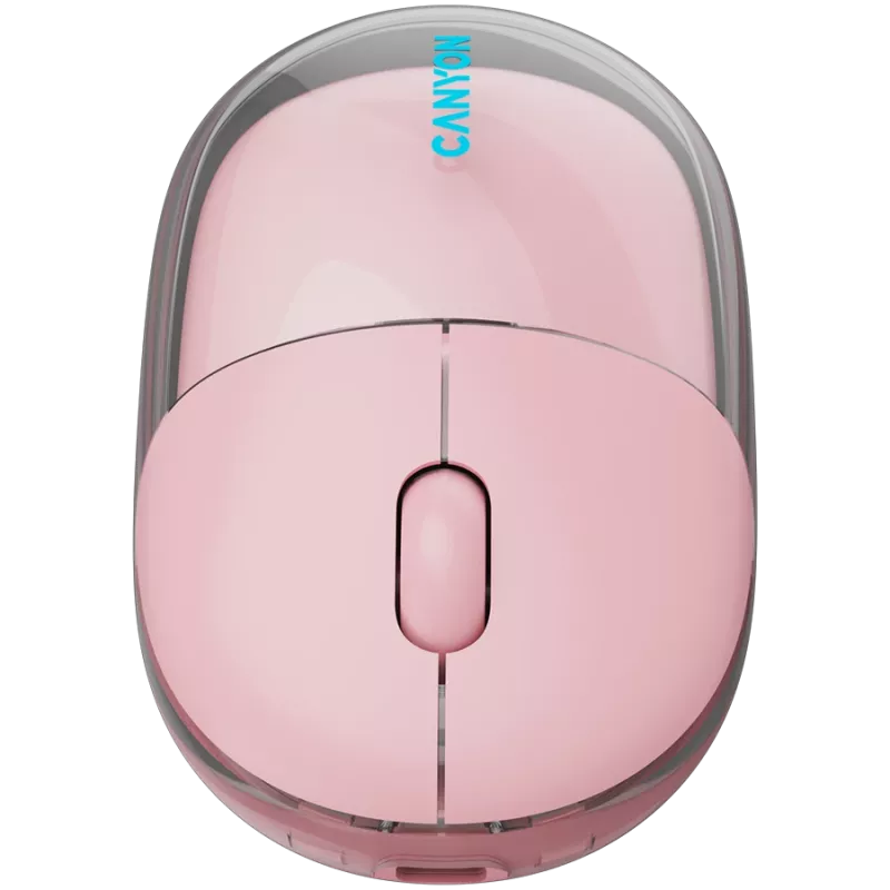 Mouse CANYON OnClick 24 BT/ wireless trasparente/rosa