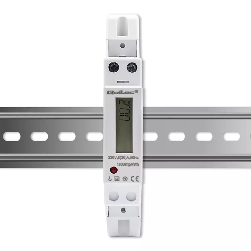 Contatore elettronico monofase QOLTEC 50993 230V 30A