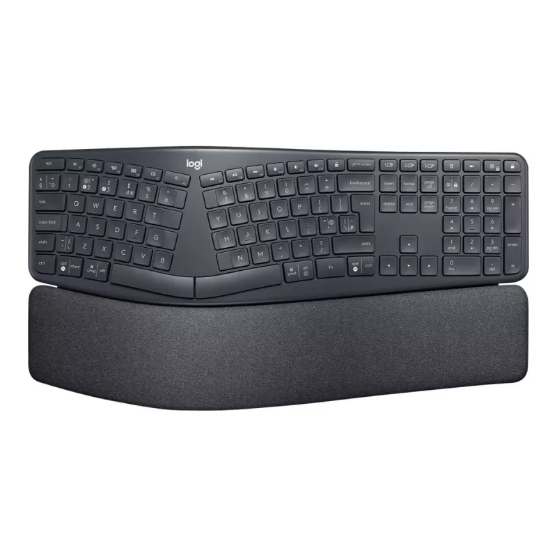 Logitech ERGO K860 - tastiera - wireless - 2,4 GHz, Bluetooth 5.0 - QWERTY - GB - grafite