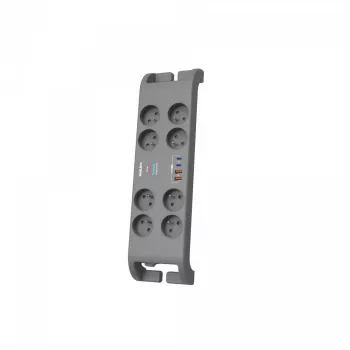 Ciabatta con protezione da sovratensione Philips con 8 prese e 4×USB
