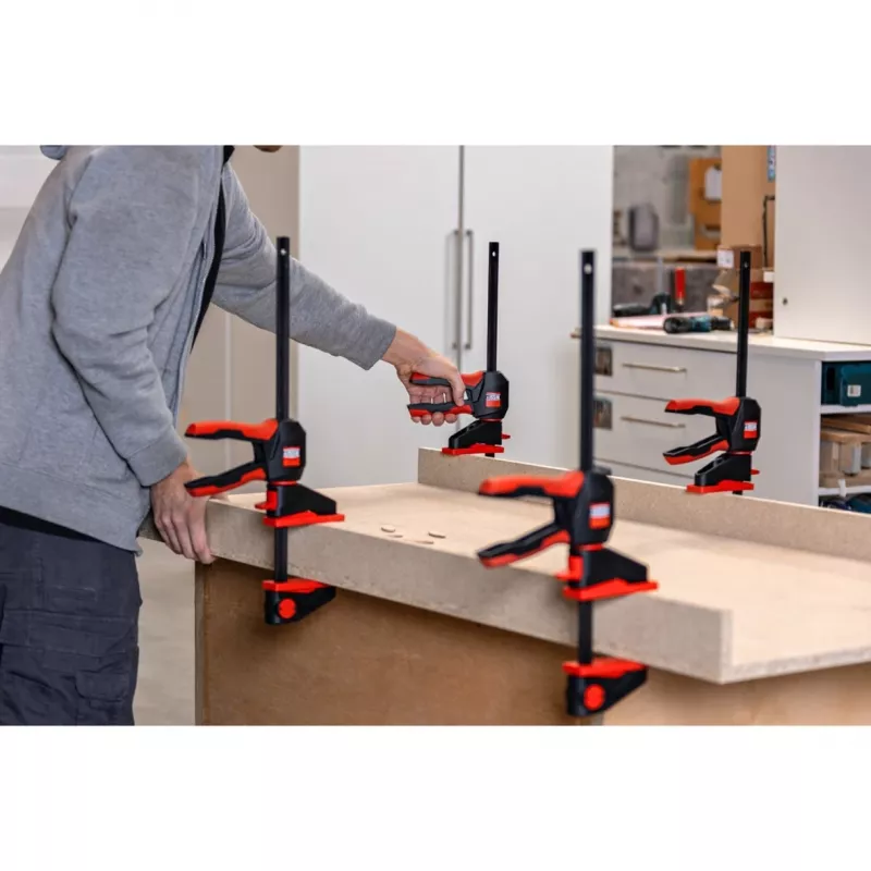 Morsetto a mano Bessey EZ360-30 300 mm sbraccio, 80 mm apertura, nero/rosso