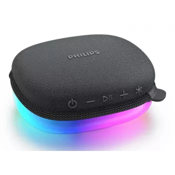Altoparlante Bluetooth Philips TAS2307BK/00 con luci integrate, riproduzione audio wireless