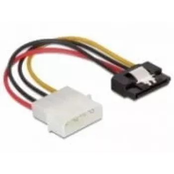 Cavo SATA per HDD DeLOCK 60120 connettore maschio a 4 poli con clip metallica dritto 0,12 m