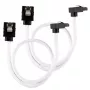 Corsair CC-8900279 cavo SATA Premium con guaina, angolato, 30 cm, bianco, confezione da 2