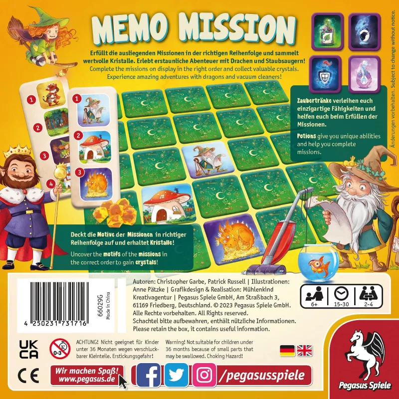 Memo Mission, gioco da tavolo