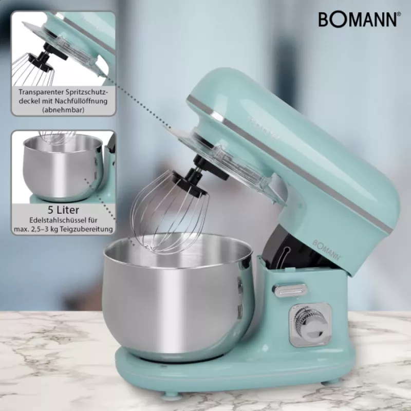 Robot da cucina Bomann KM 6030 CB 1100 W 5 L color menta
