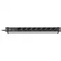 Brennenstuhl 1390007308 - 2 m - 8 prese AC - per interni - IP20 - alluminio - plastica - nero - argento