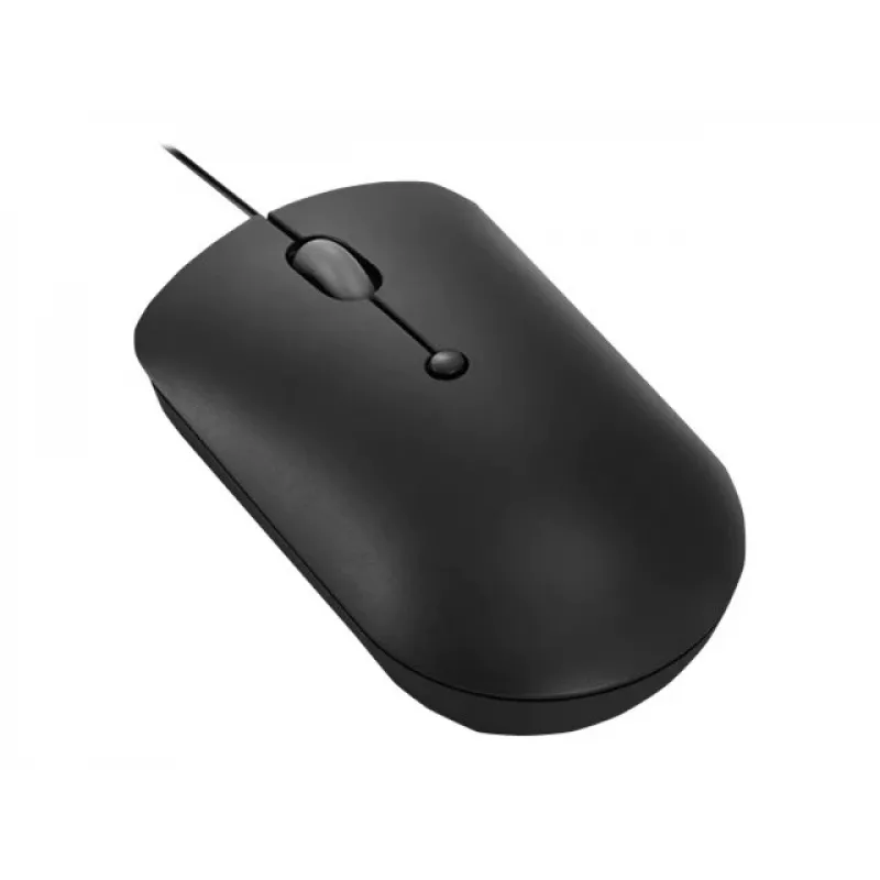 Mouse ottico con filo Lenovo GY51D20875 USB Type-C, ambidestro, 2400 DPI, 4 tasti, nero