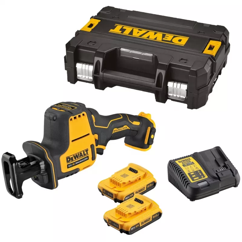 DeWALT DCS312D2-QW Seghetto alternativo 2800 cpm nero, giallo