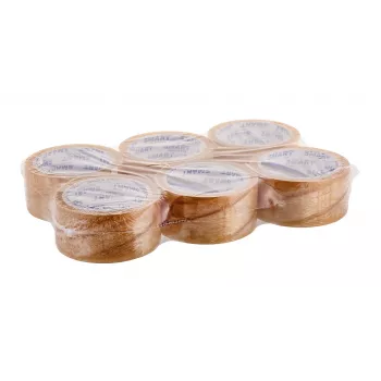 Nastro adesivo trasparente a base solvente BESTPAK 48 mm x 60 m, rotolo trasparente per sigillare e imballare