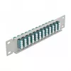Patch panel fibra ottica DeLOCK 10 pollici 12 porte LC quad acqua 1U grigio